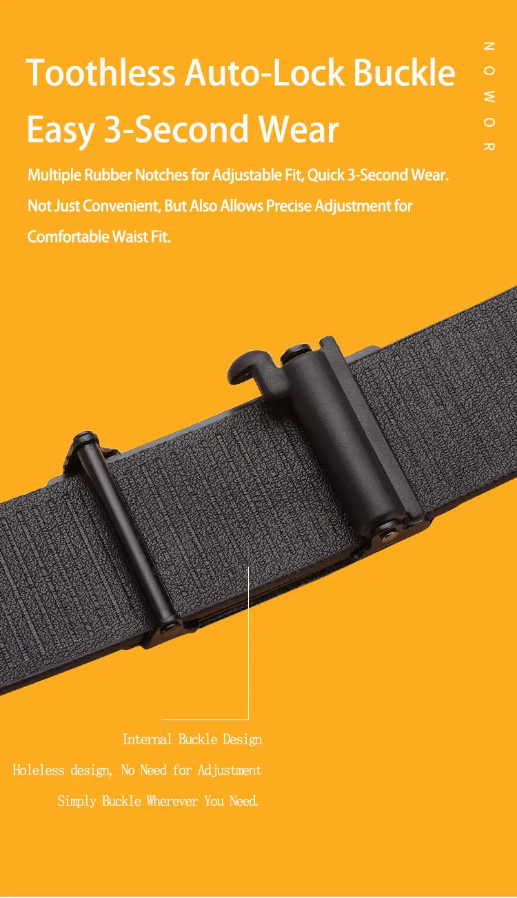 The new buckle toothless automatic buckle belt men's casual style business all-match waist belt personality youth trendy pants