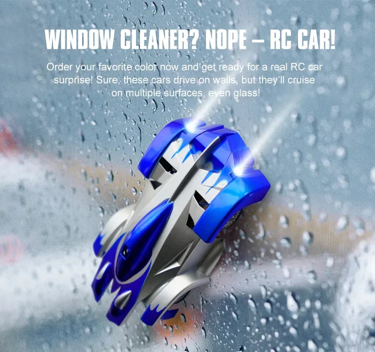 RC Car Climbing Wall Stunt Cars With LED Remote Control Racing Vehicle Anti Gravity Ceiling 360° Rotating Electronic Car Toys