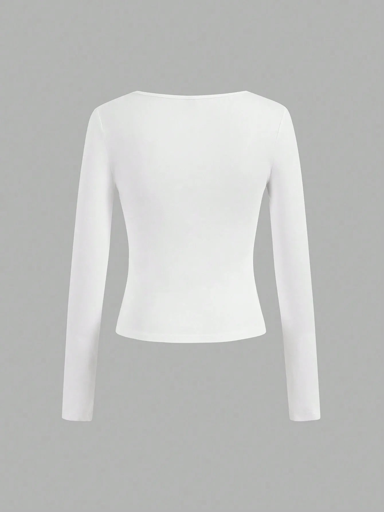 3 pieces Women's Long Sleeved U-neck T-Shirt Tops Solid Color soft Street Spicy Girl Casual Autumn Tight Fitting