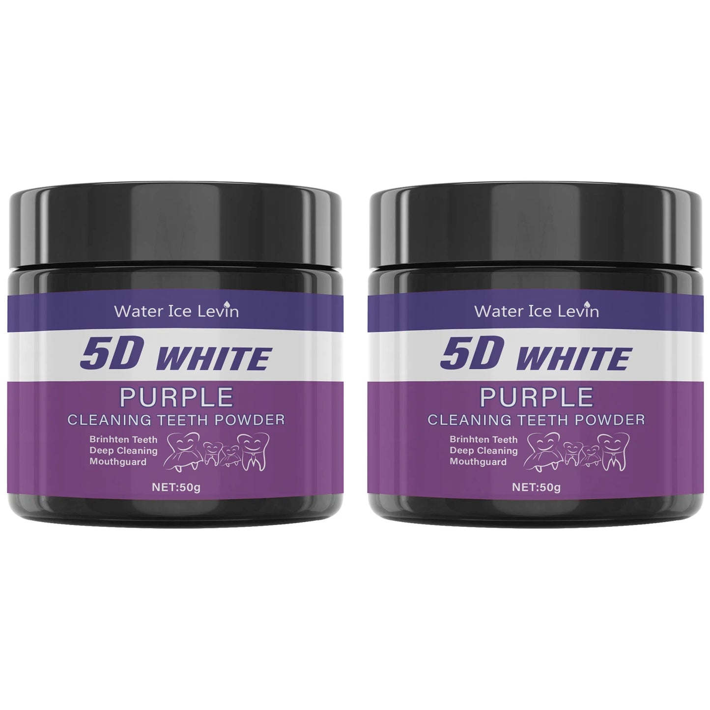 Purple Teeth Cleaning Powder - No Sulfuric Acid, Deep Cleansing and Polishing, Whitens Teeth Within 5 Days, Portable Daily Use and Travel