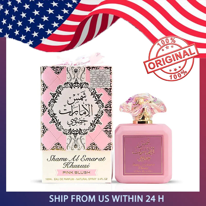 Ard Al Zaafaran Arabian Perfume Pink Blush Shams Al Emarat Khususi Blush Perfume for Women Eau De Parfum - 100 ML (3.4 OZ)