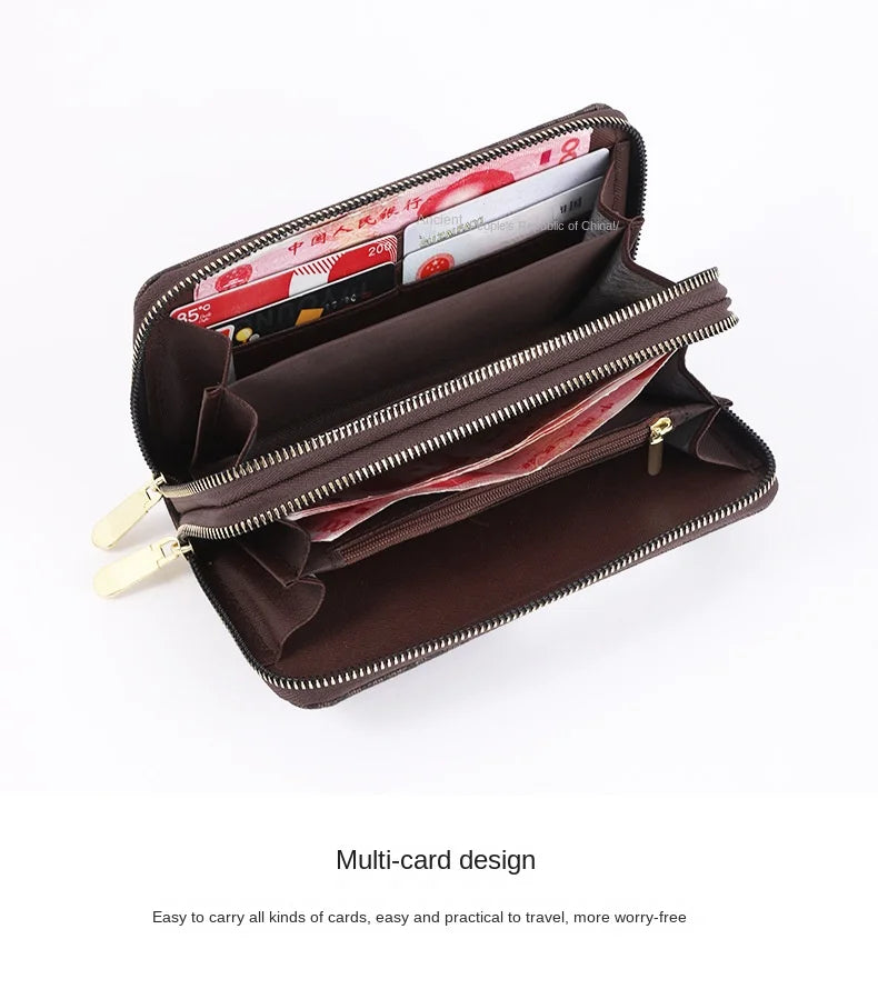 Fashion purse women's long large capacity zipper hand bag phone bag card bag cartera femenina wallet billetera carteras 2025