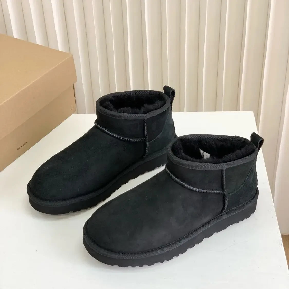 2026 New Winter Men Women Suede Slippers Genuine Leather Tasman Fur Slippers Tazz Shoes Ultra Mini Low-top Warm Boot Short Plush