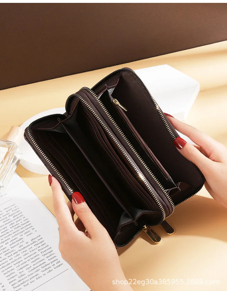 Fashion purse women's long large capacity zipper hand bag phone bag card bag cartera femenina wallet billetera carteras 2025