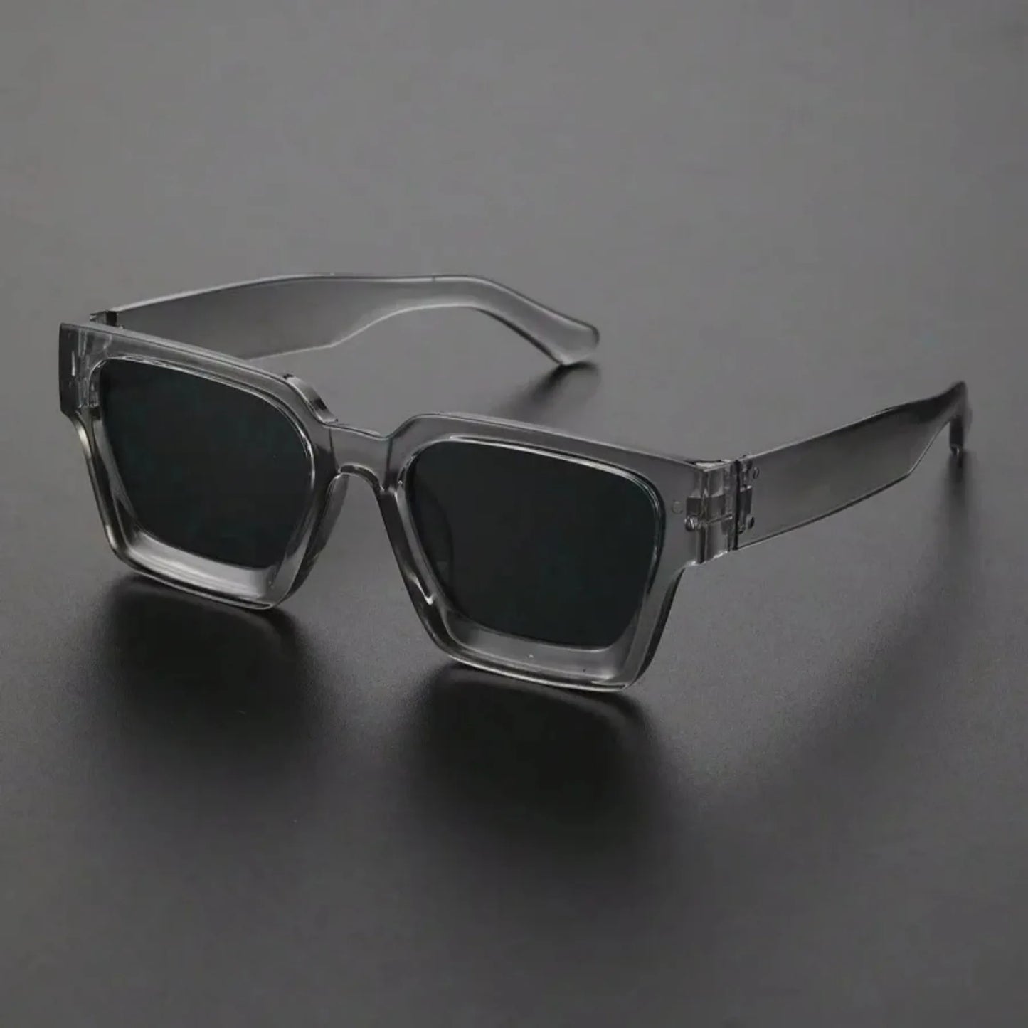 1PC Unisex Plastic Fashion Square Frame Sunglasses For Street Photography And Beach Trips Driving Accessories